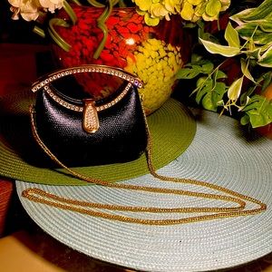 Mini Hardshell Evening Bag with Crystal Accents